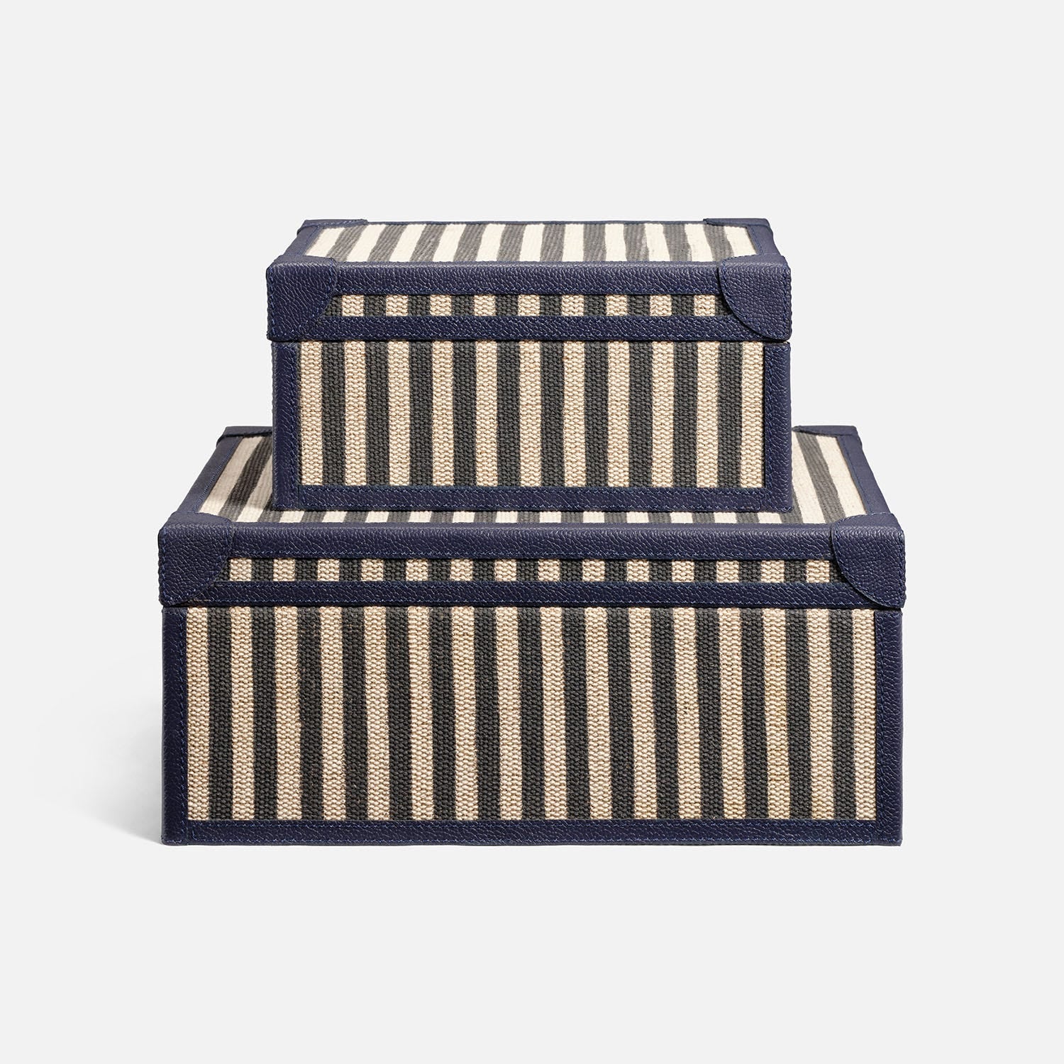 Sawyer Jute & Leather Box - Set of 2