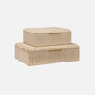 Winslow Striped Raffia Box - Set of 2