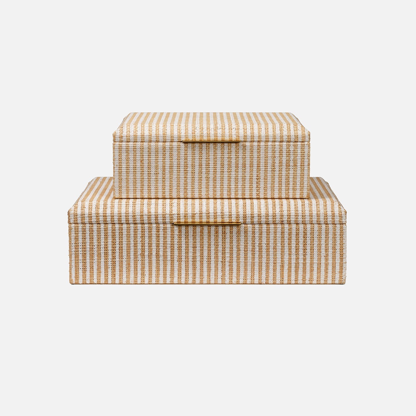Winslow Striped Raffia Box - Set of 2