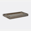 Winslow Striped Raffia Tray - Set of 2
