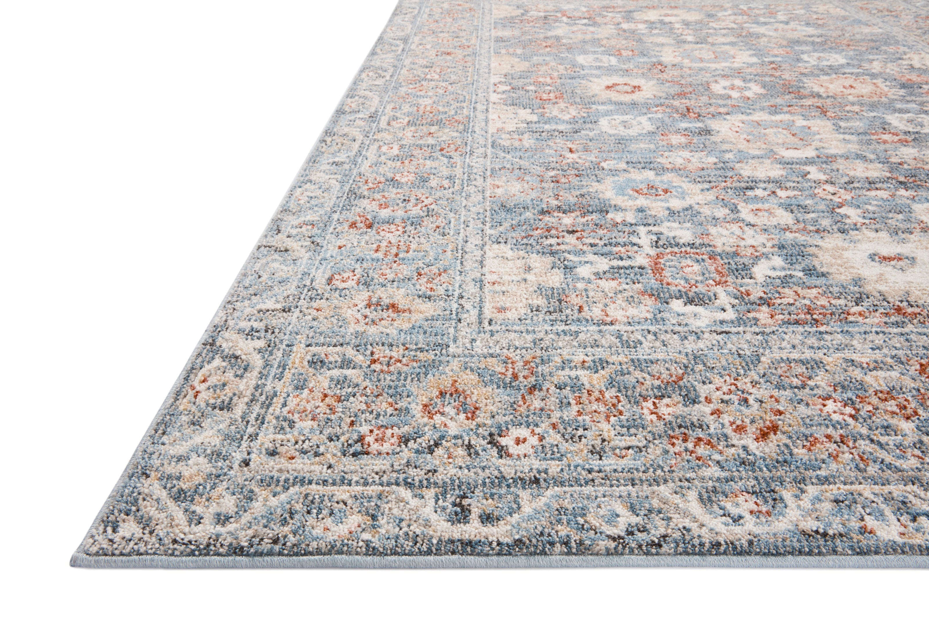 Loloi II Odette ODT-07 Sky / Rust Rug DC10