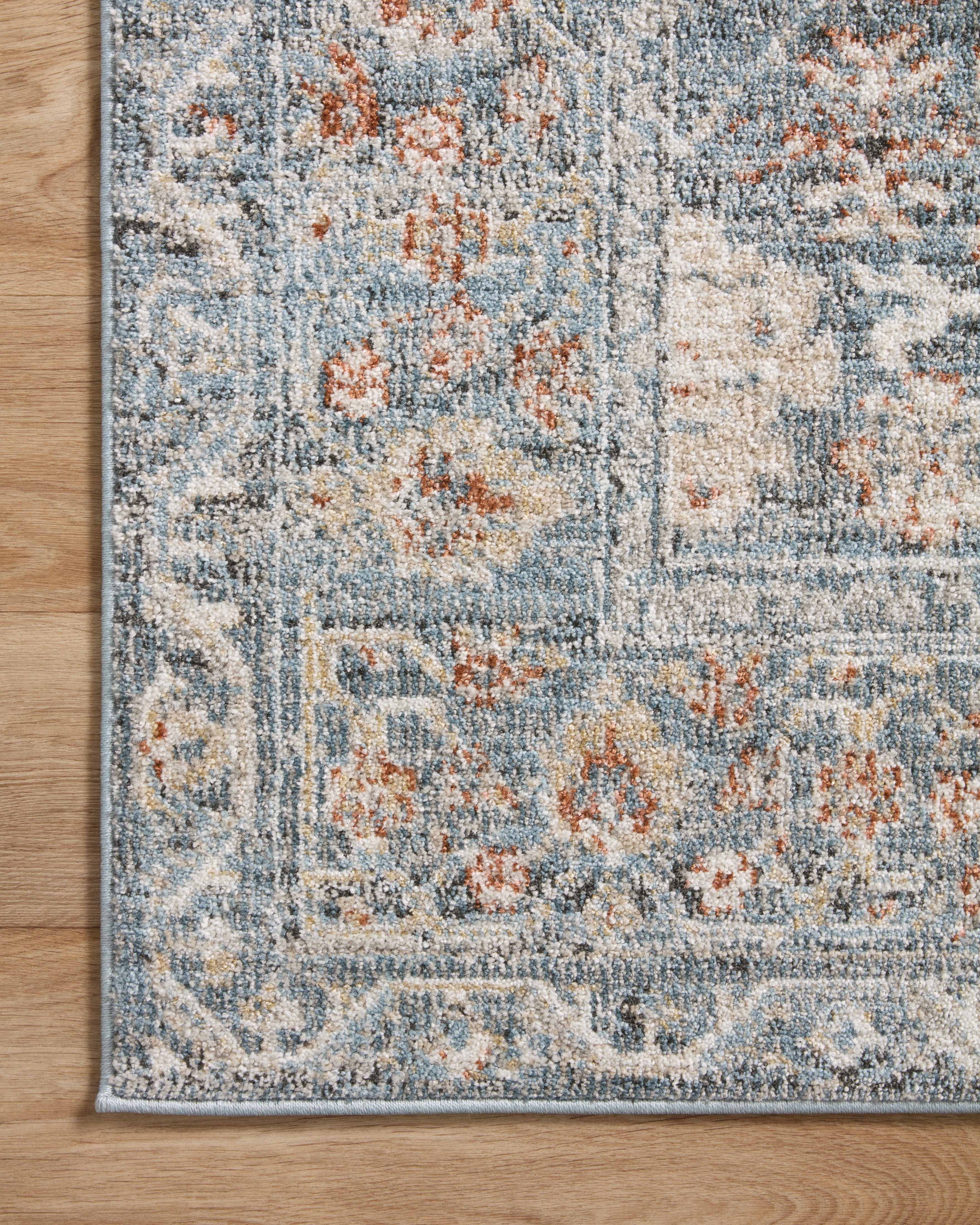 Loloi II Odette ODT-07 Sky / Rust Rug DC10