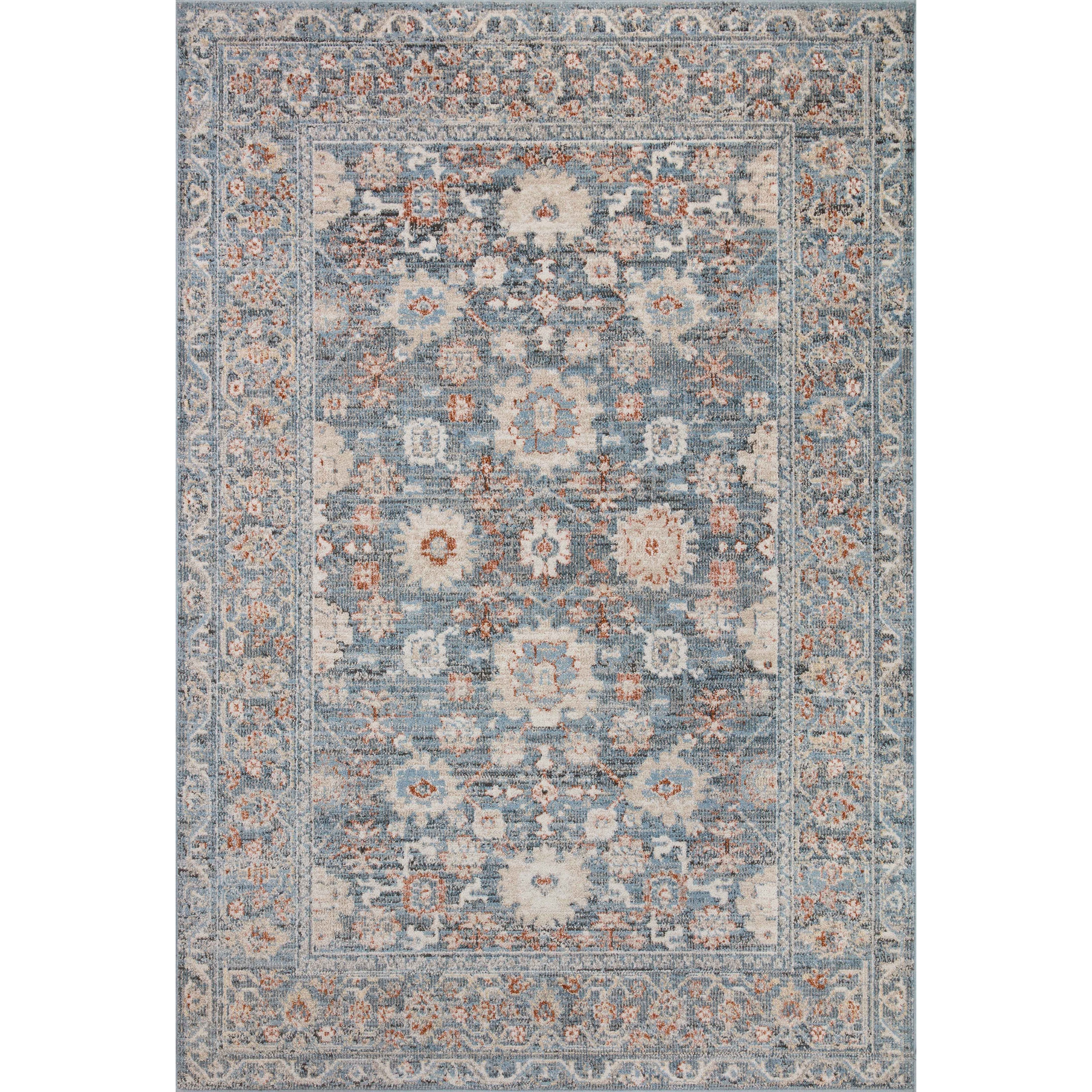 Loloi II Odette ODT-07 Sky / Rust Rug DC10
