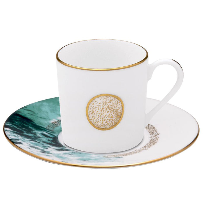 Haviland Ocean Coffee Cup and Saucer