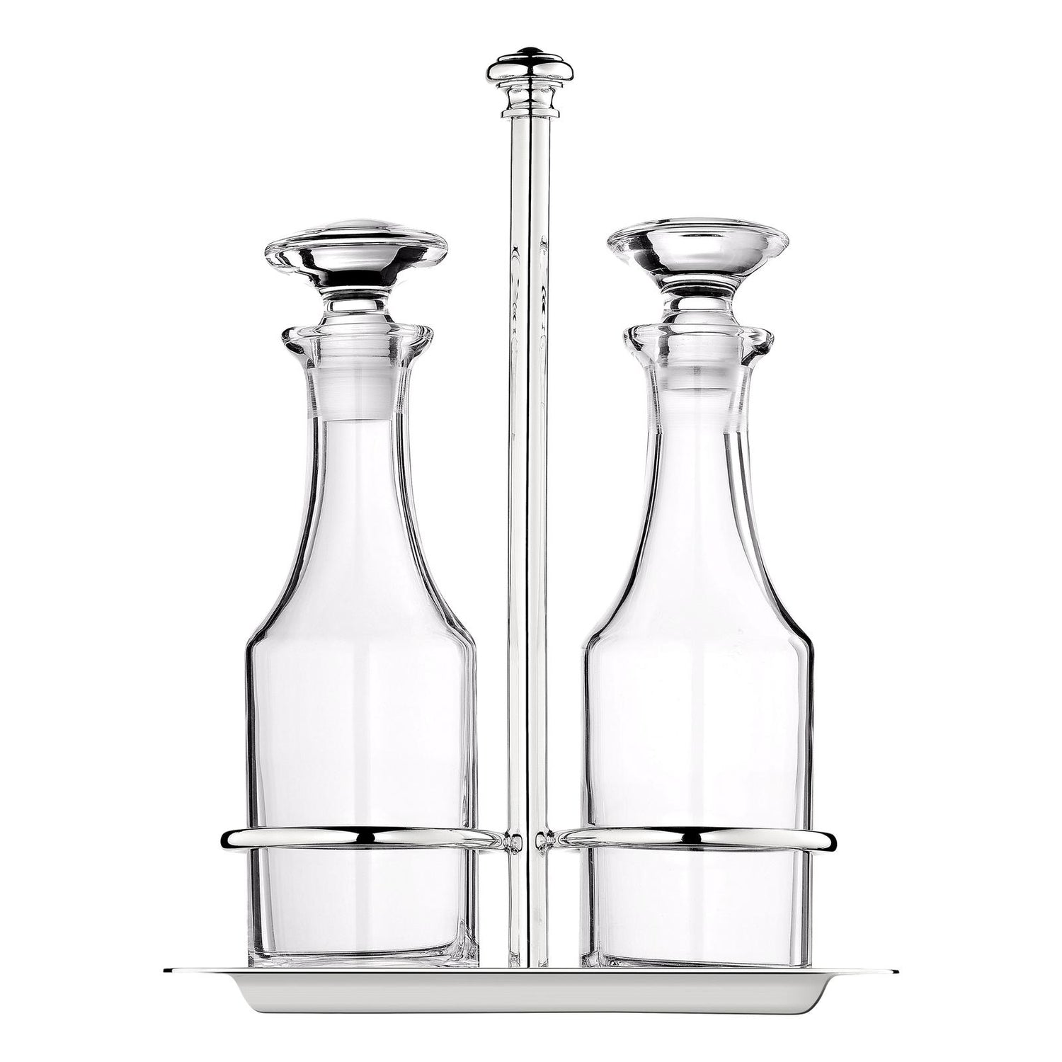 Christofle Albi Silver Plated Oil And Vinegar Cruet Set