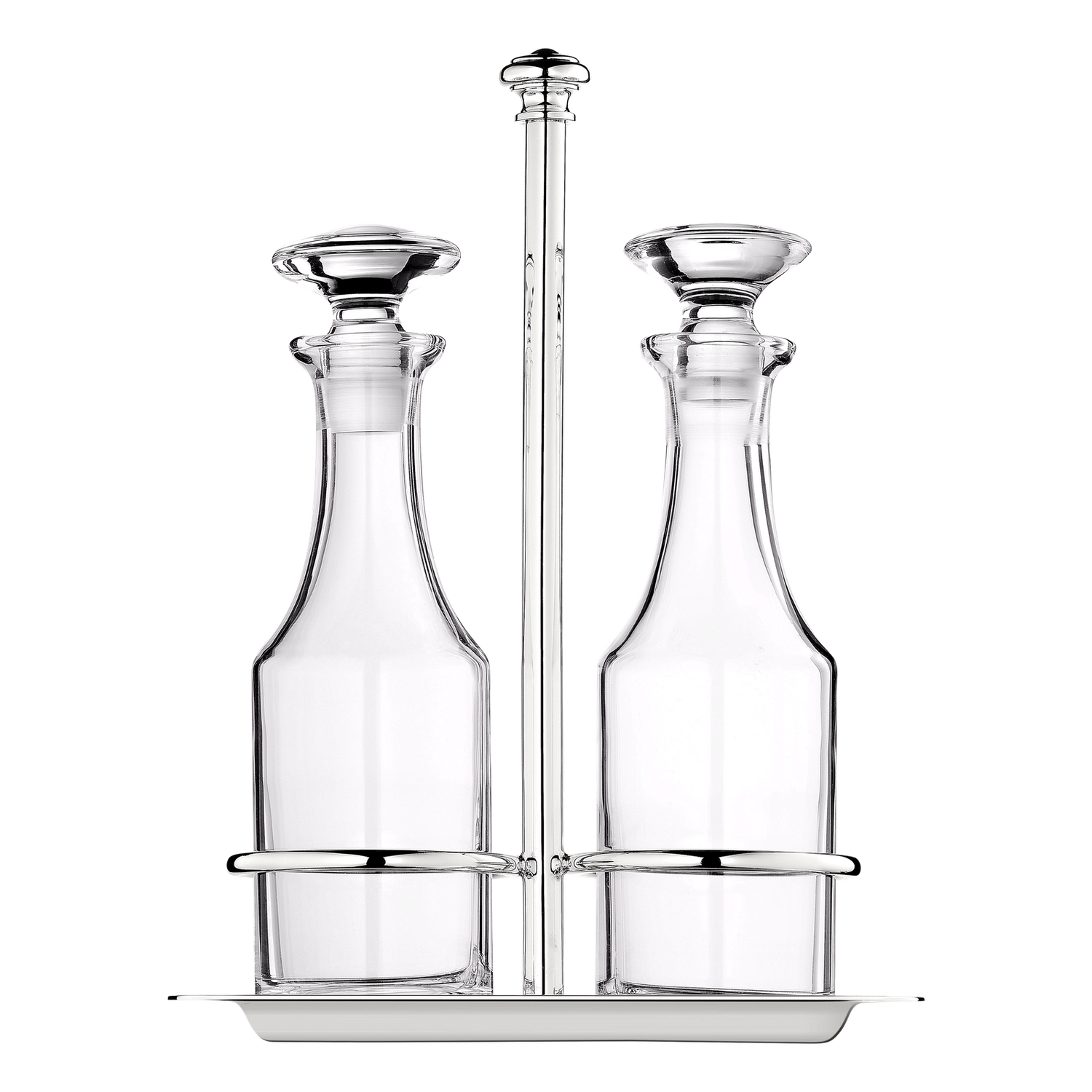 Christofle Albi Silver Plated Oil And Vinegar Cruet Set