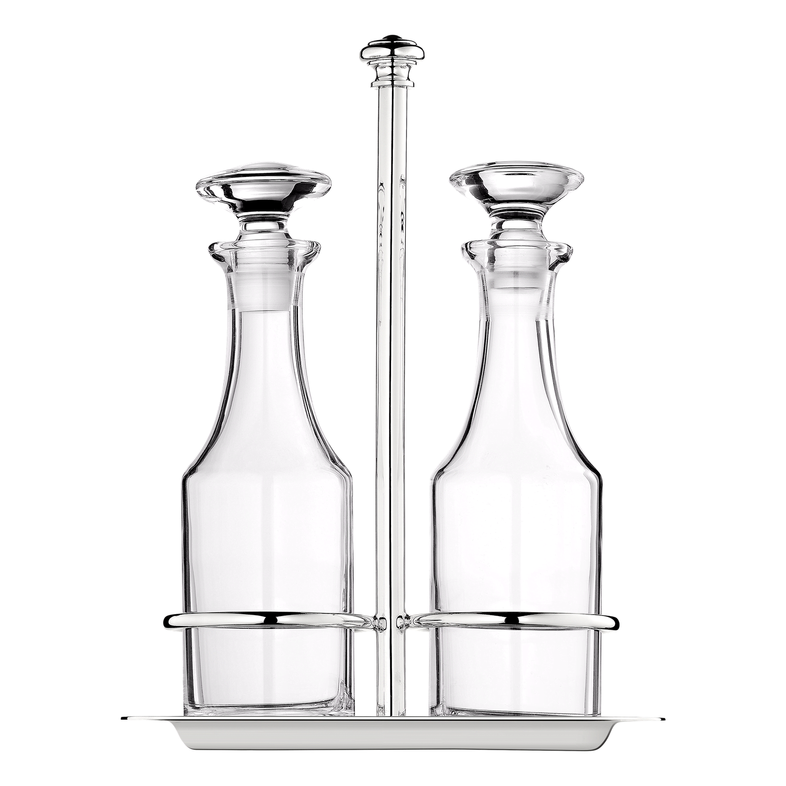 Christofle Albi Silver Plated Oil And Vinegar Cruet Set