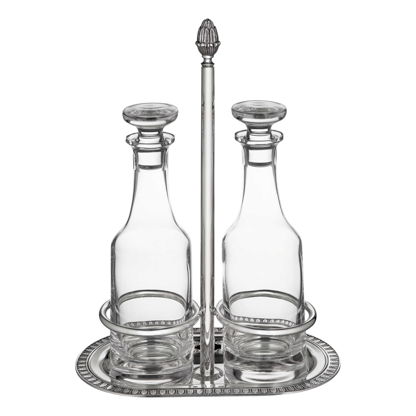 Christofle Malmaison Silver Plated Oil And Vinegar Cruet Set