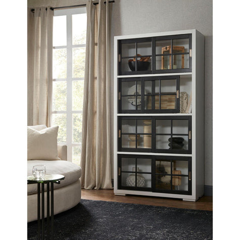 Pulaski Furniture Accents White Finish Sliding Door Bookcase