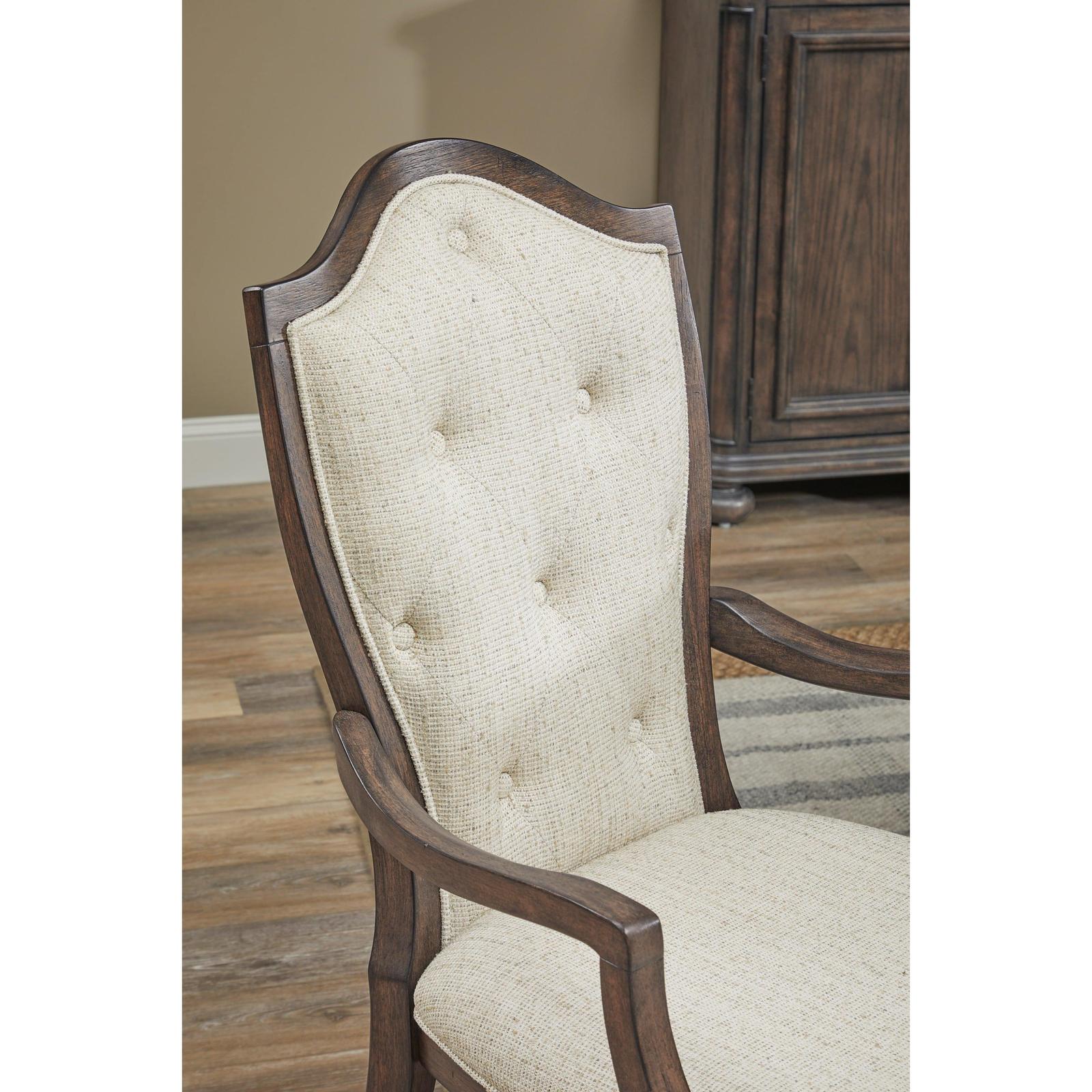 Pulaski Furniture Saddle Creek Timber Brown Upholstered Arm Chair Two Pack Sale