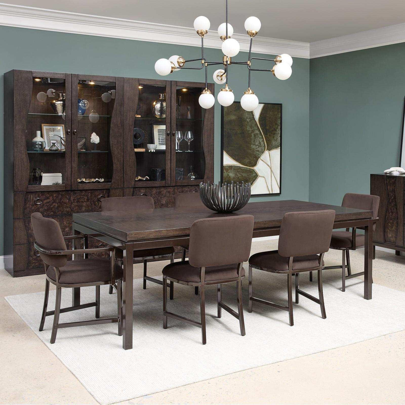 Pulaski Furniture Modern Mosaic Brown Leg Dining Table