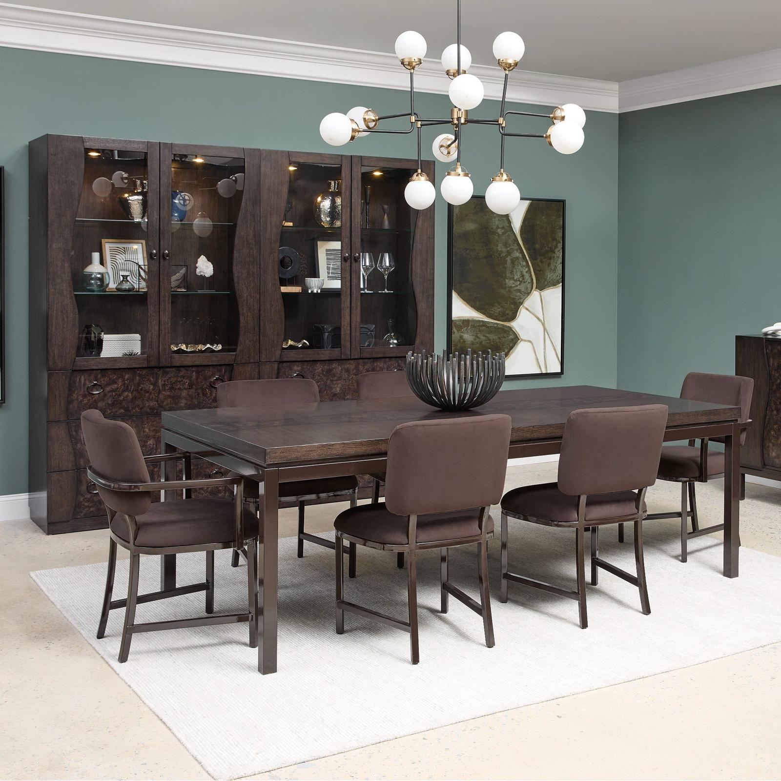 Pulaski Furniture Modern Mosaic Brown Upholstered Side Chair Two Pack