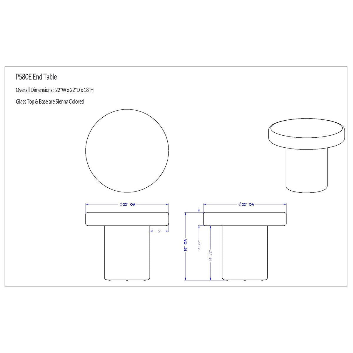 Vanguard Emberly End Table