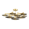 Hudson Valley Lighting Griston 9 Light 44 inch Aged Brass Semi Flush Ceiling Light