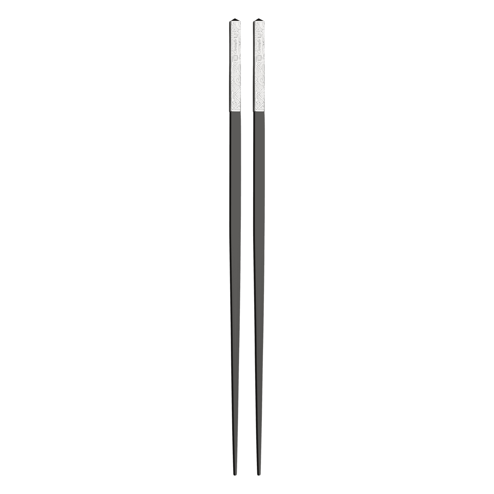 Christofle Jardin d'Eden Silver Plated Black Japanese Chopsticks