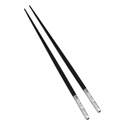 Christofle Jardin d'Eden Silver Plated Black Japanese Chopsticks