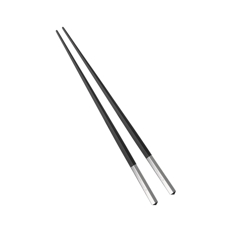 Christofle UNI Silver-Plated Black Chinese Chopsticks