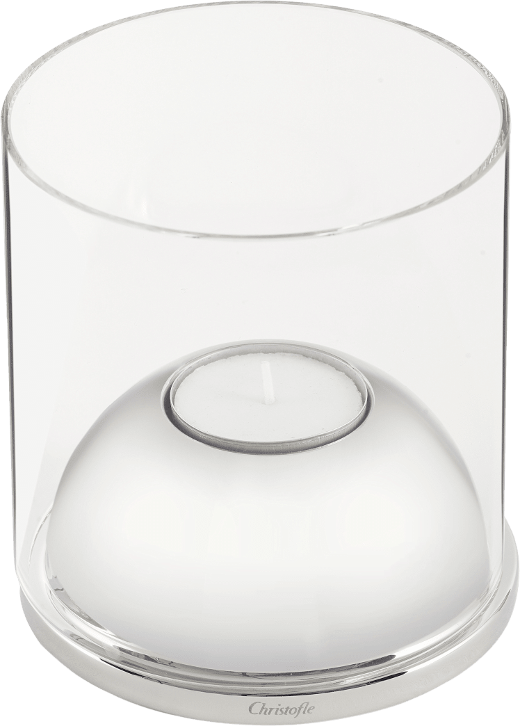 Christofle Oh De Christofle Stainless Steel Hurricane Candle Holder