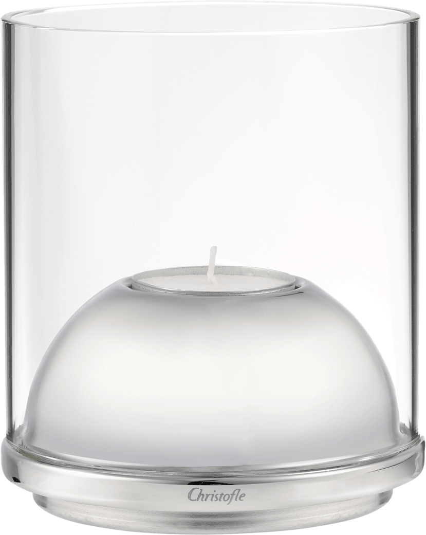 Christofle Oh De Christofle Stainless Steel Hurricane Candle Holder