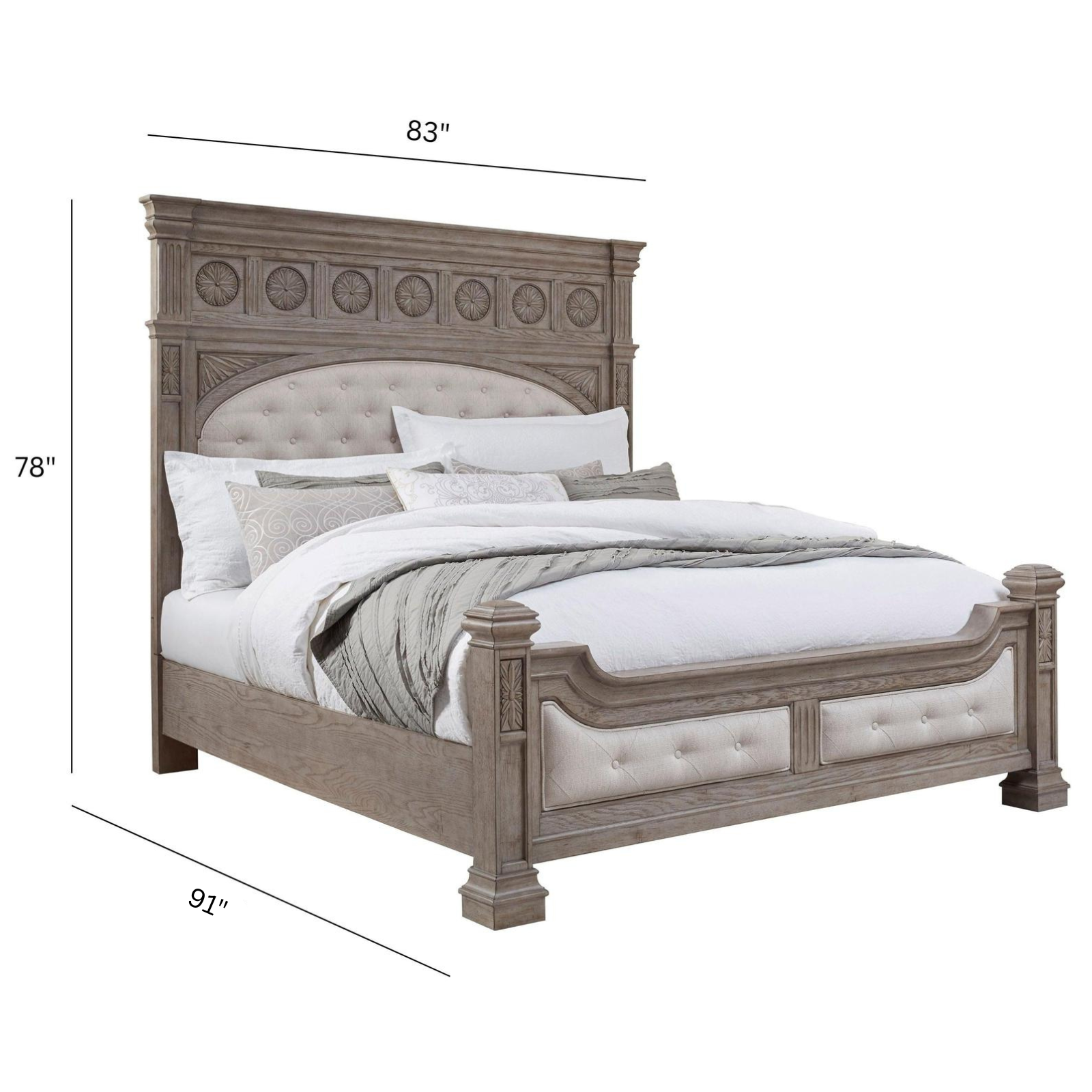 Pulaski Furniture Kingsbury French Gray Panel Bed
