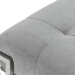 Michael Amini Rose Velvet Accent Bench - Gray/Chrome