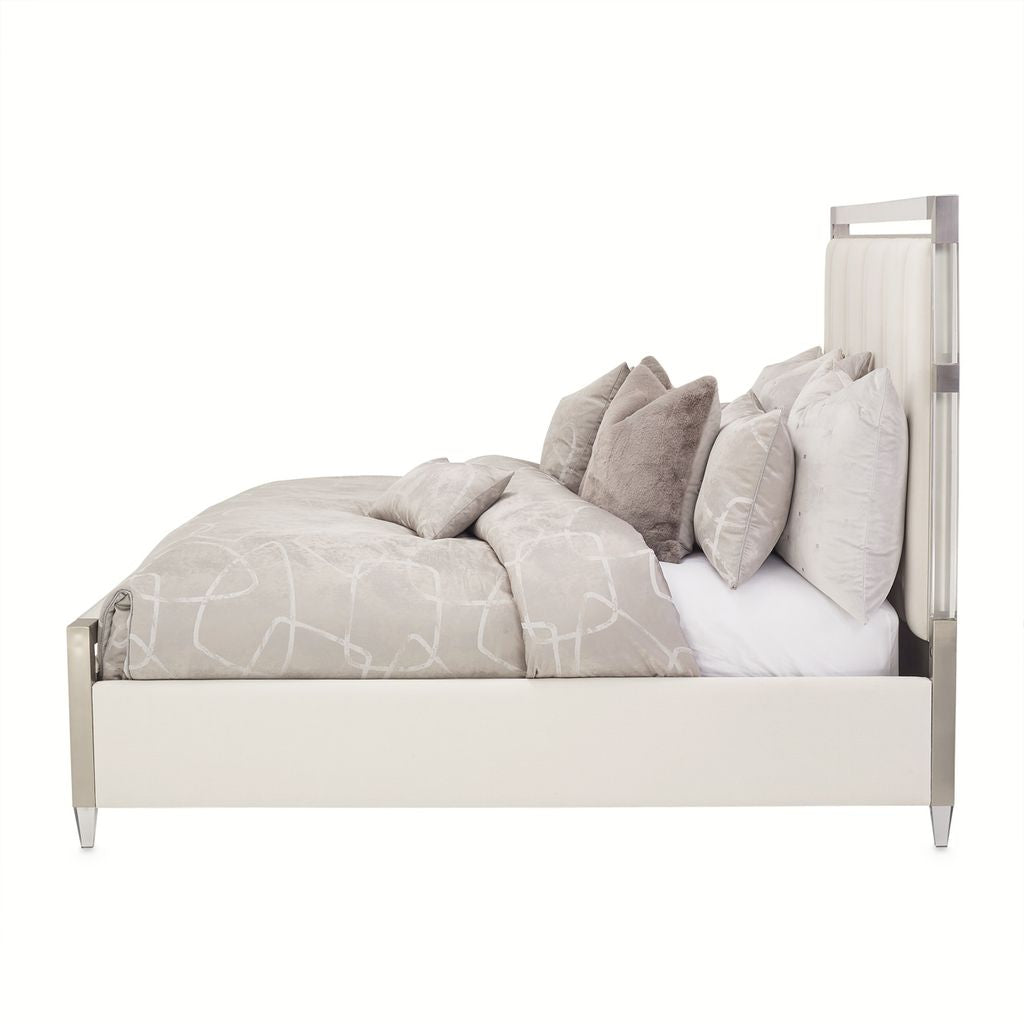 Michael Amini Penthouse Short Panel Bed - Ash Gray