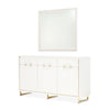 Michael Amini Palm Gate Sideboard with Mirror - Cloud White