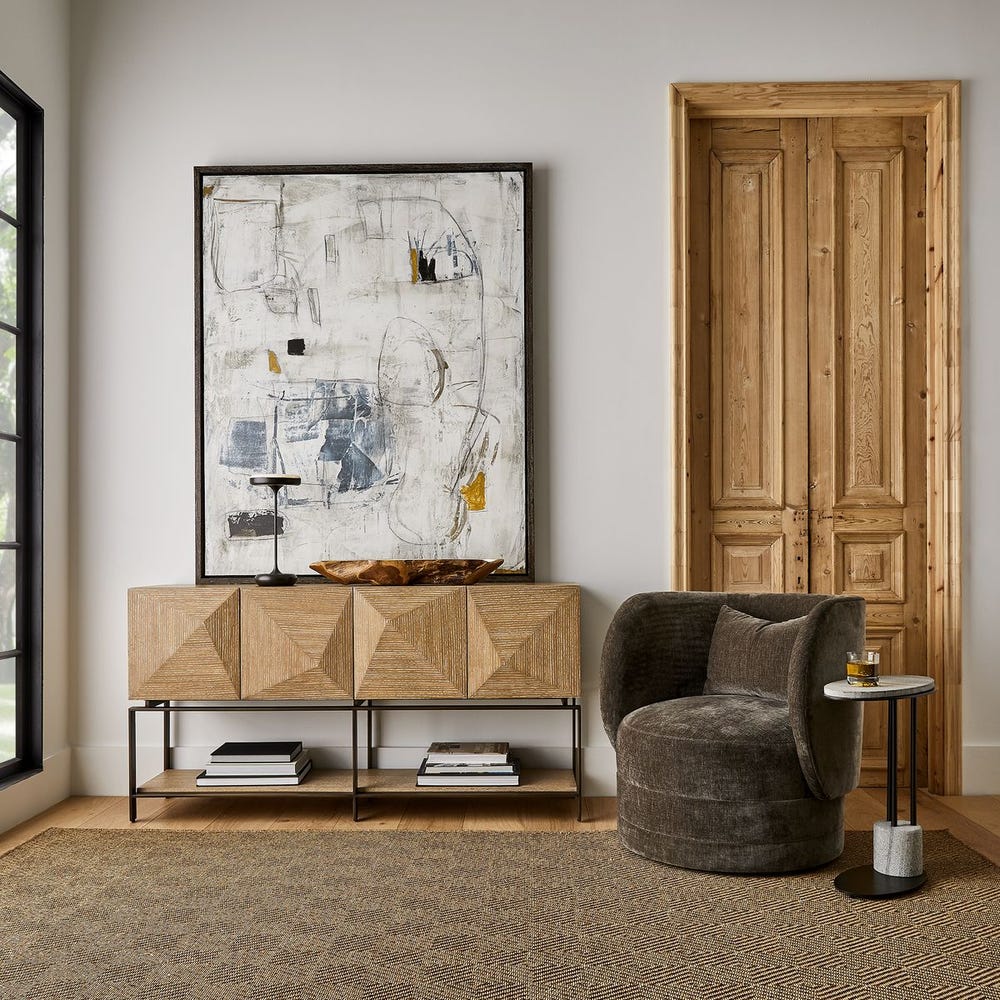 Uttermost Trapezoid 4 Door Cabinet
