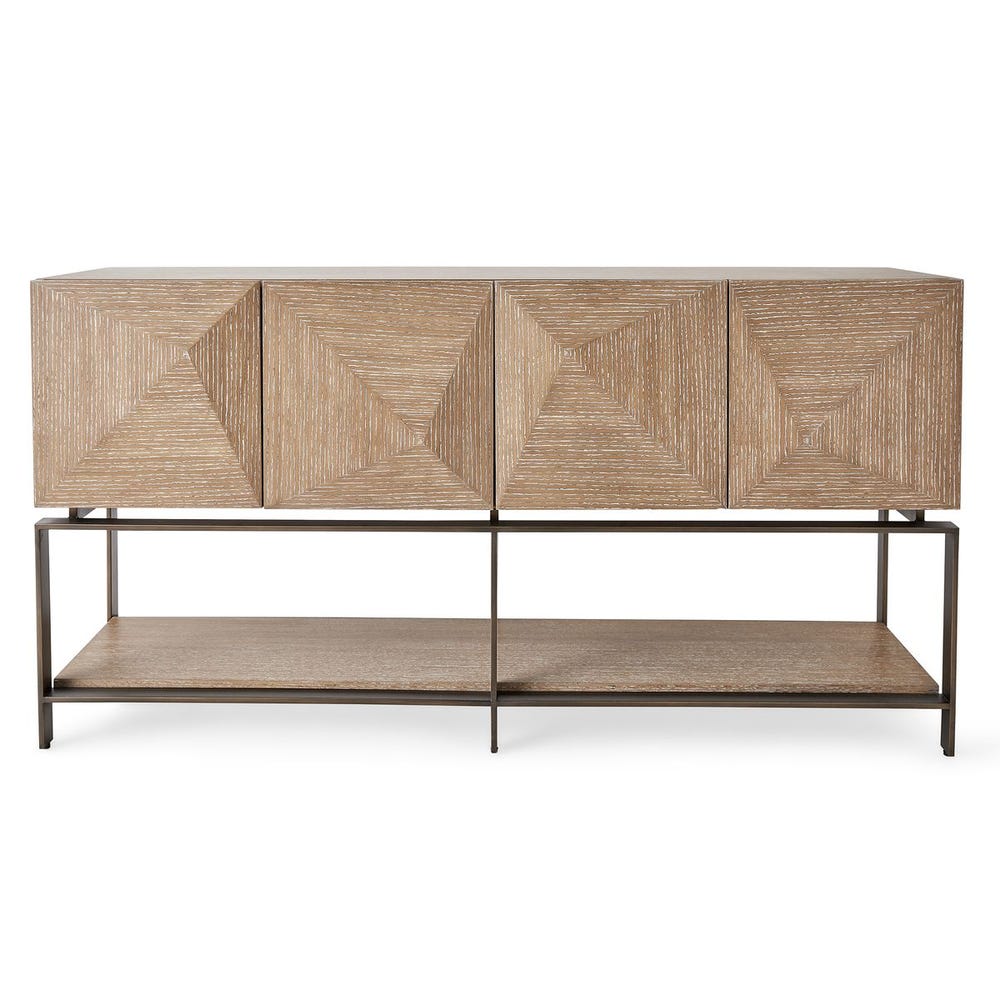 Uttermost Trapezoid 4 Door Cabinet
