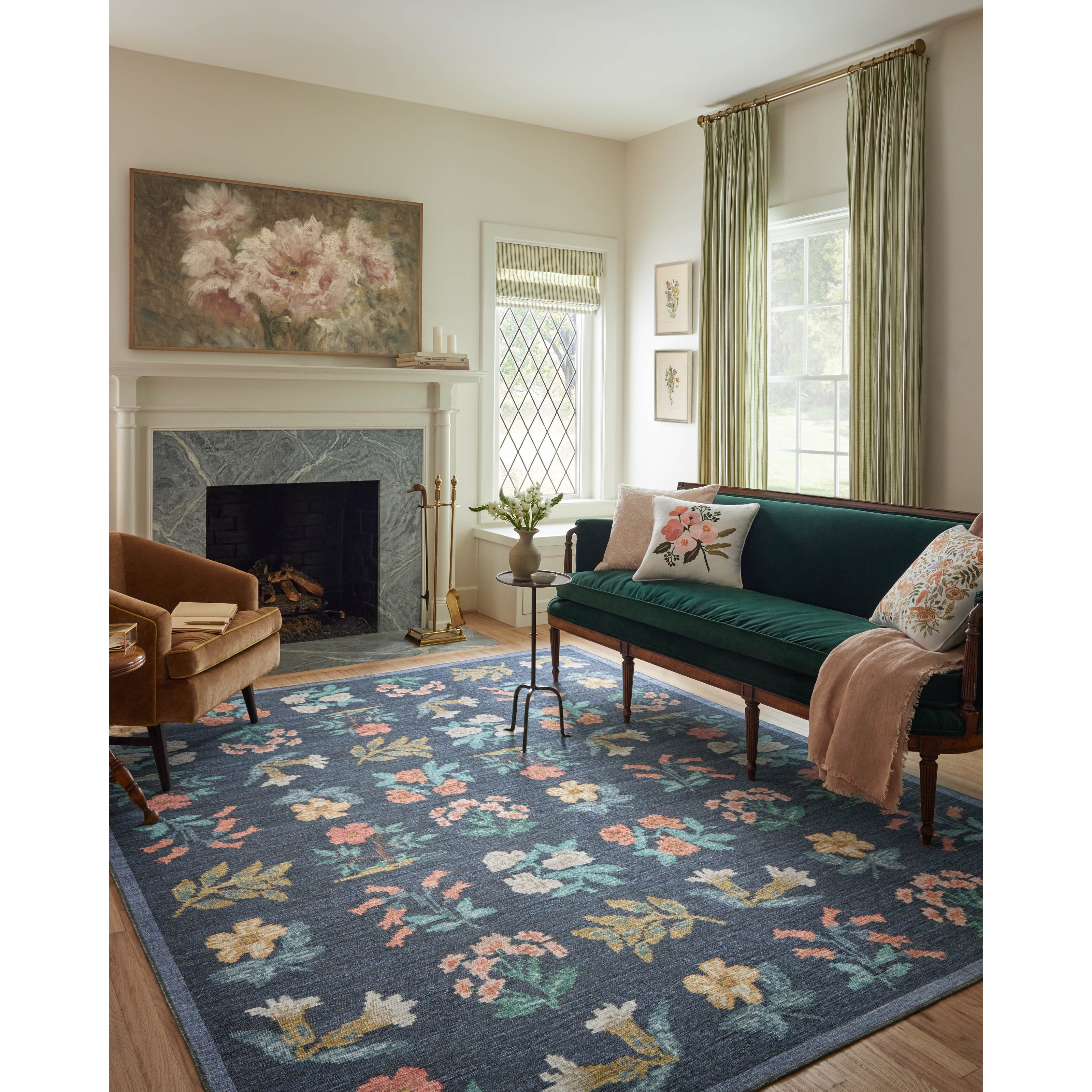 Rifle Paper Rosa RSA-03 Rug Navy