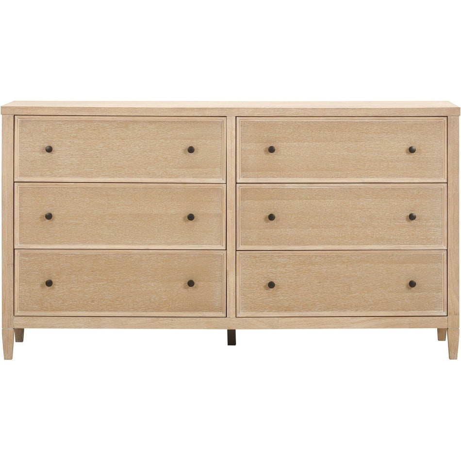 TOV Furniture Bristol Park Whitewashed Oak Wood Drawer Dresser