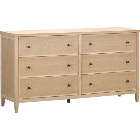 TOV Furniture Bristol Park Whitewashed Oak Wood Drawer Dresser