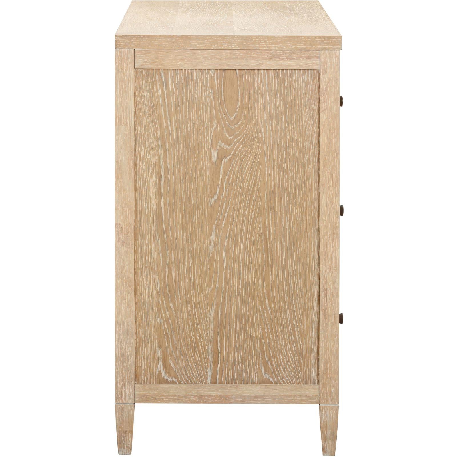 TOV Furniture Bristol Park Whitewashed Oak Wood Drawer Dresser