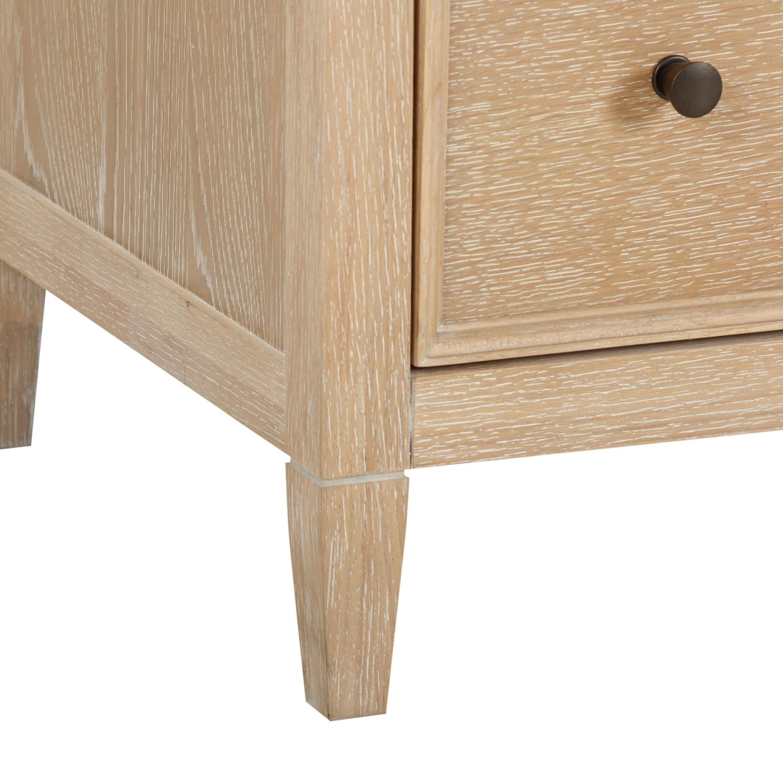 TOV Furniture Bristol Park Whitewashed Oak Wood Drawer Dresser