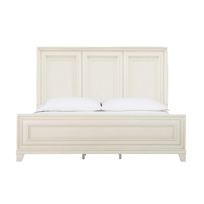 TOV Furniture Montauk Weathered White Panel Bed