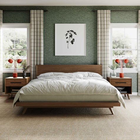 TOV Furniture Emery Walnut Wood Platform Bed