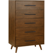 TOV Furniture Emery Walnut 5-Drawer Chest