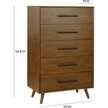 TOV Furniture Emery Walnut 5-Drawer Chest