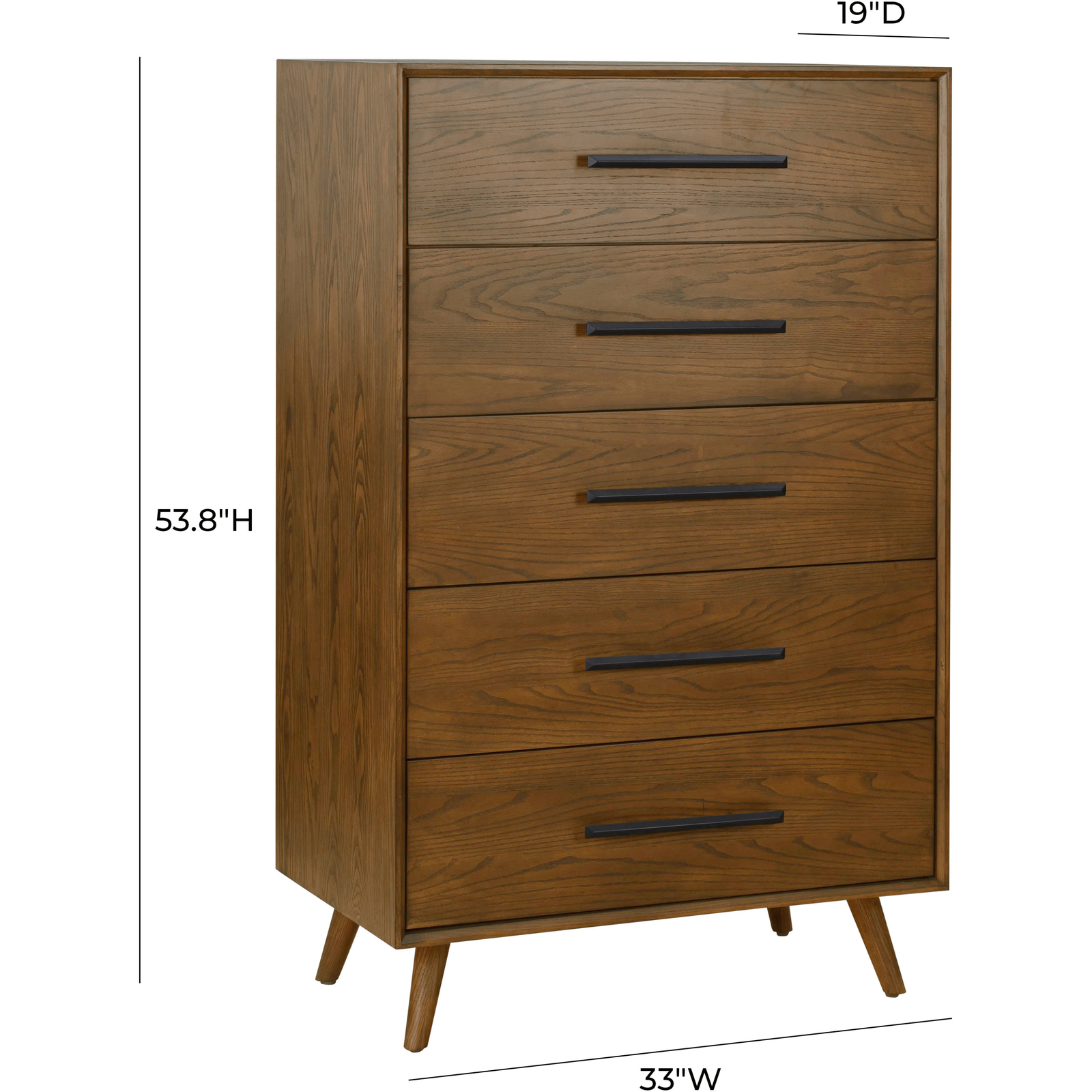 TOV Furniture Emery Walnut 5-Drawer Chest