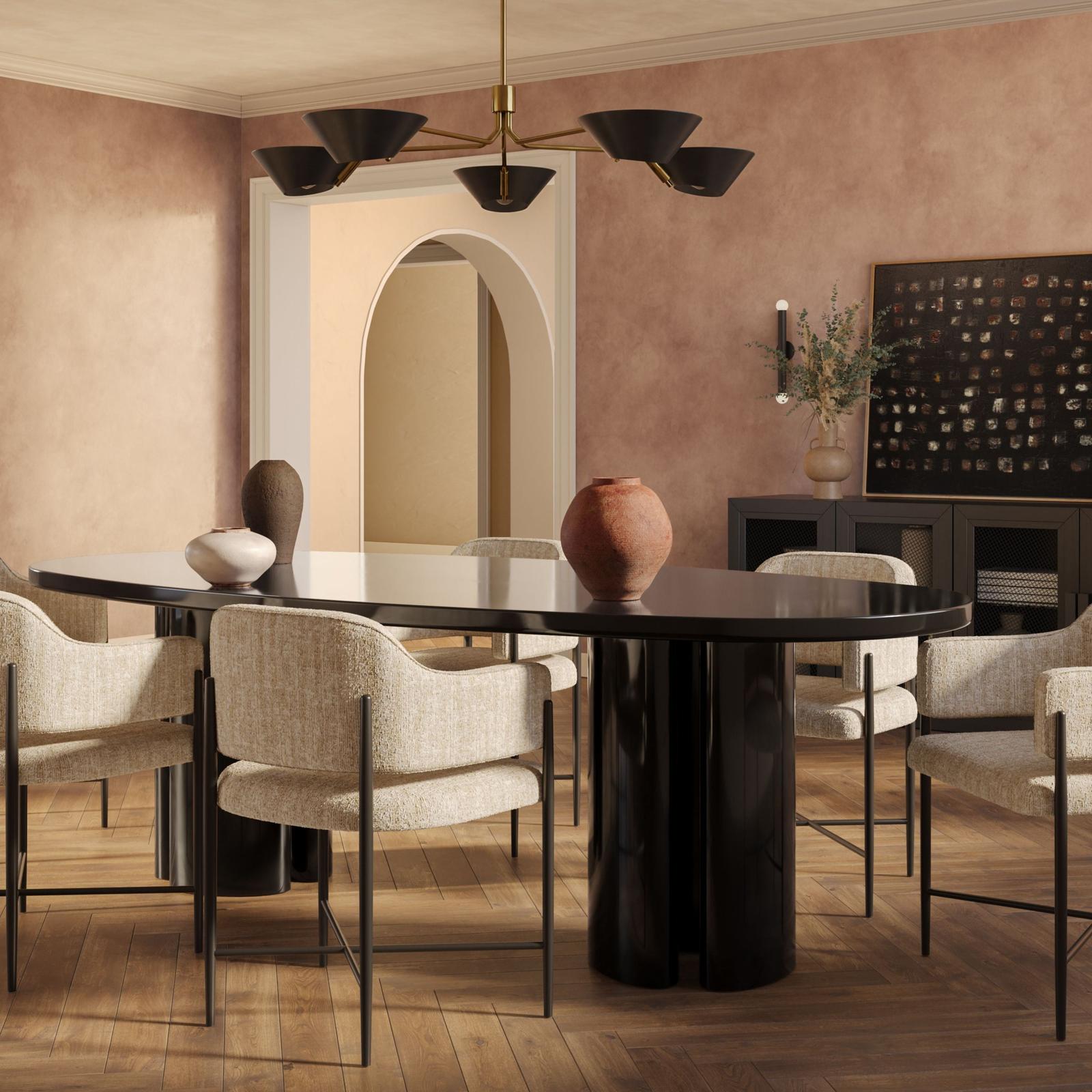 TOV Furniture Zola Lacquer Oval Dining Table