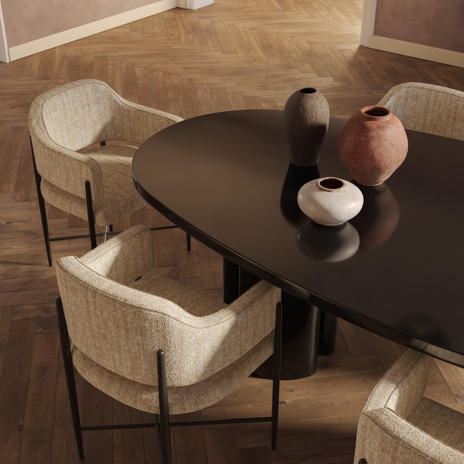 TOV Furniture Zola Lacquer Oval Dining Table