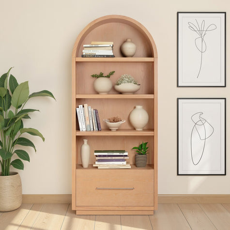 TOV Furniture Marlow Wood Bookcase With File Drawer