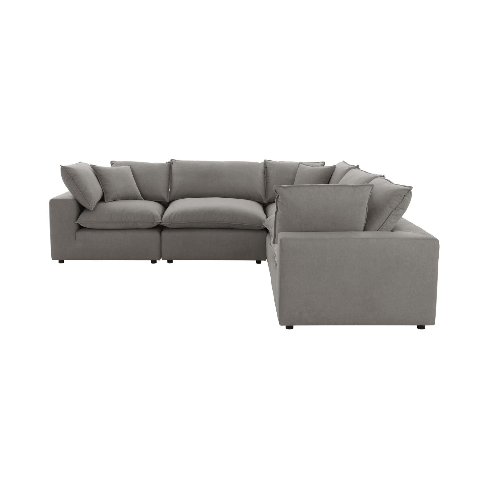 TOV Furniture Cali 5-Piece Performance Fabric Modular L-Sectional