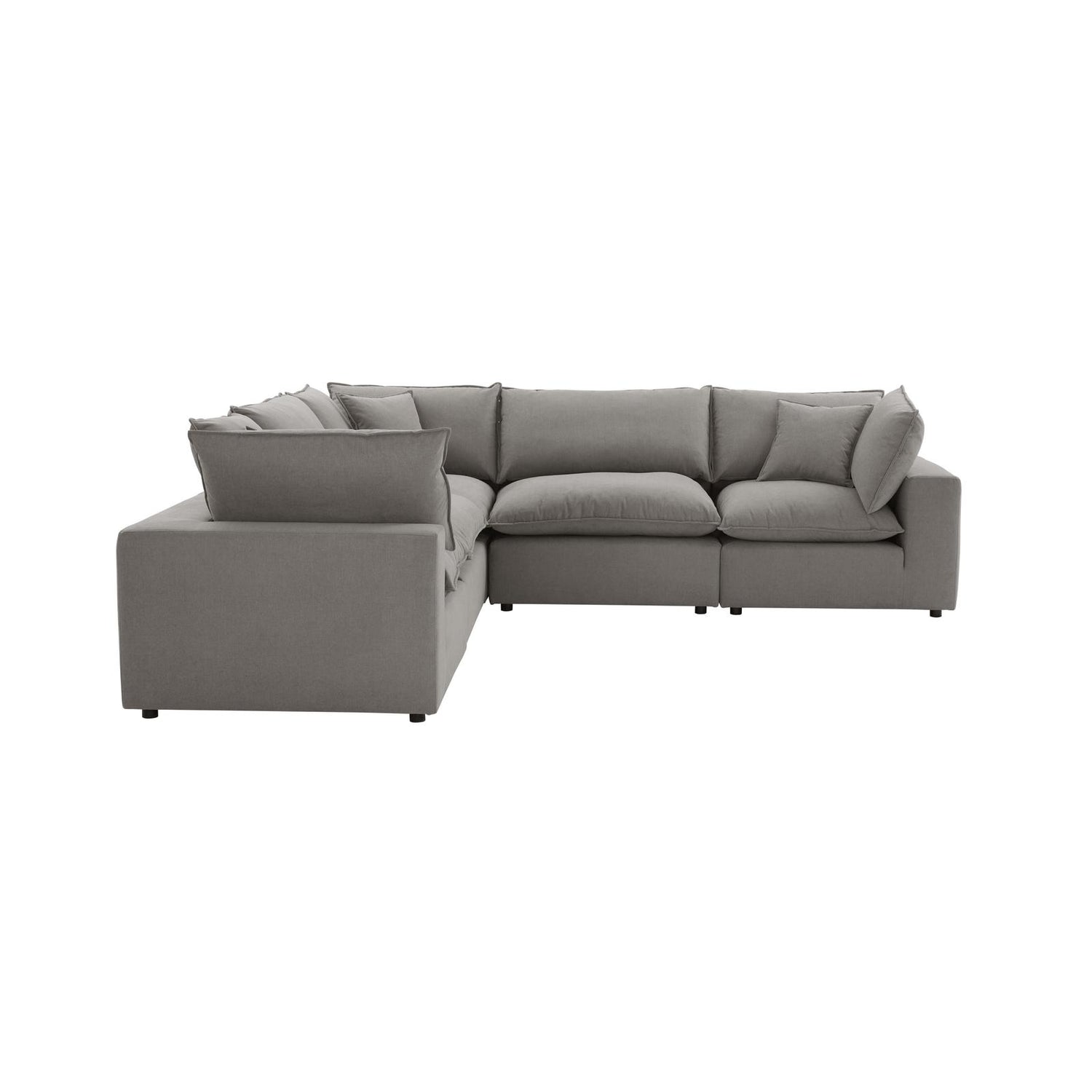 TOV Furniture Cali 5-Piece Performance Fabric Modular L-Sectional