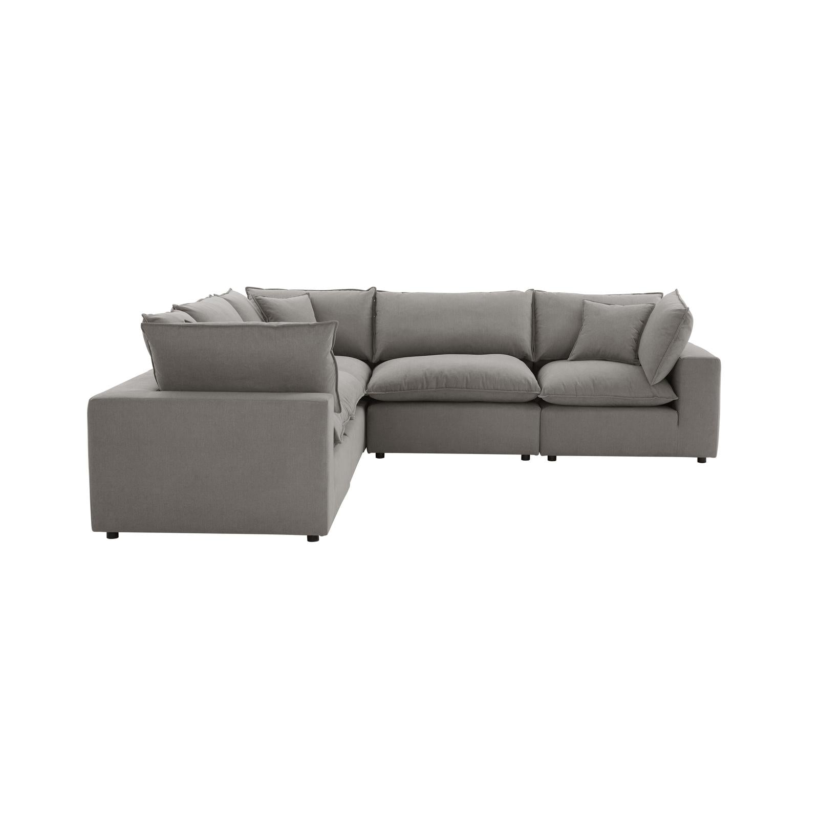 TOV Furniture Cali 5-Piece Performance Fabric Modular L-Sectional