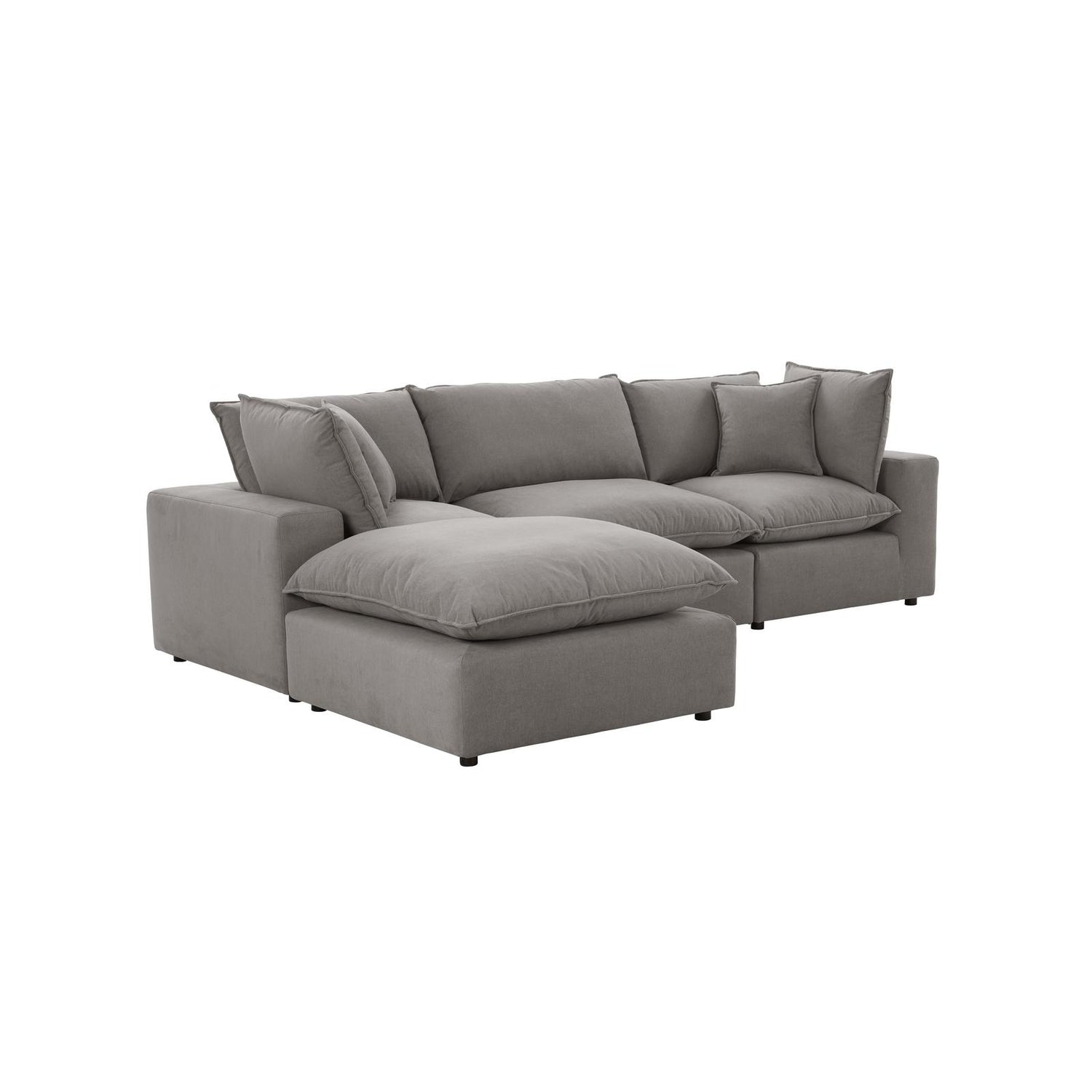 TOV Furniture Cali 4-Piece Performance Fabric Modular Sectional