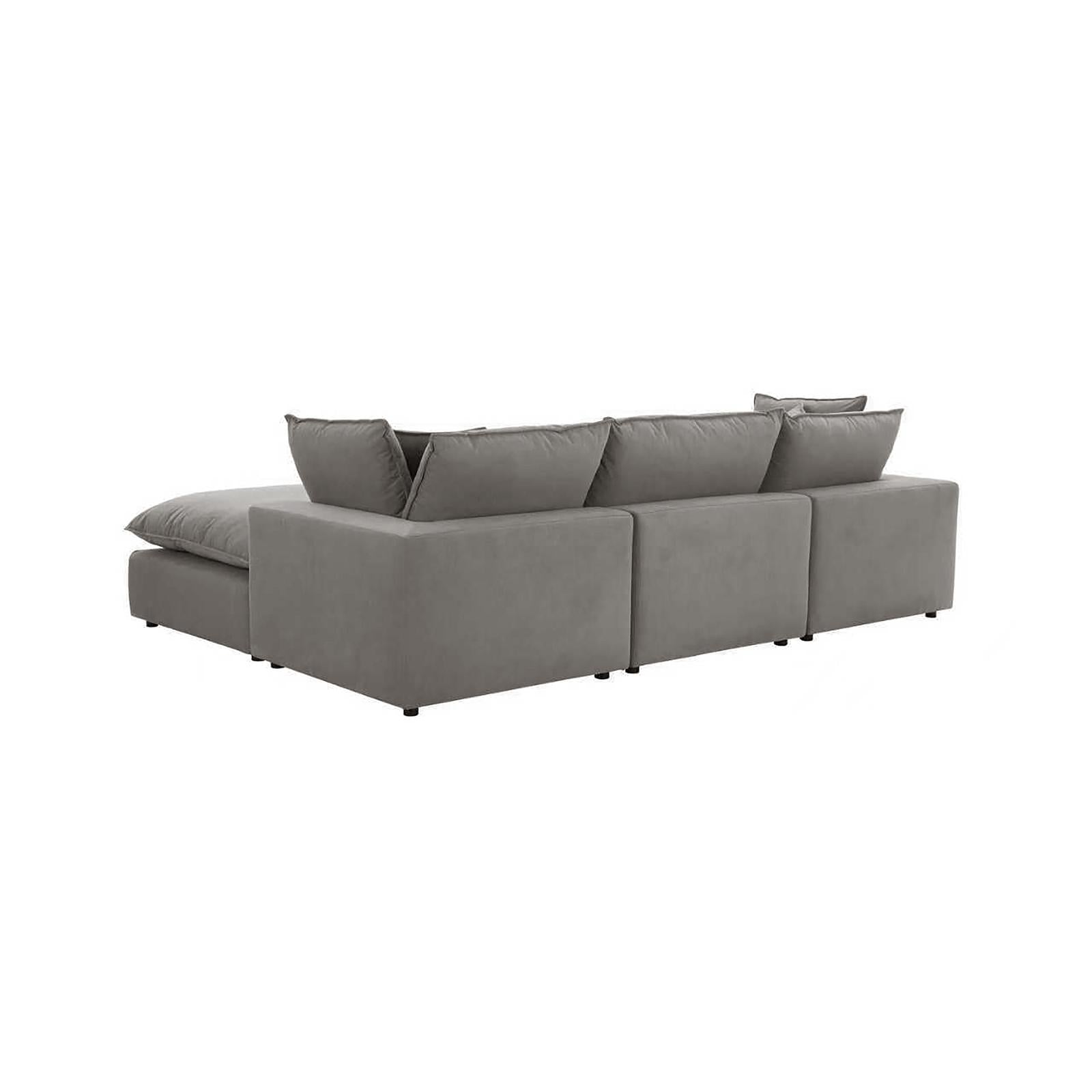 TOV Furniture Cali 4-Piece Performance Fabric Modular Sectional