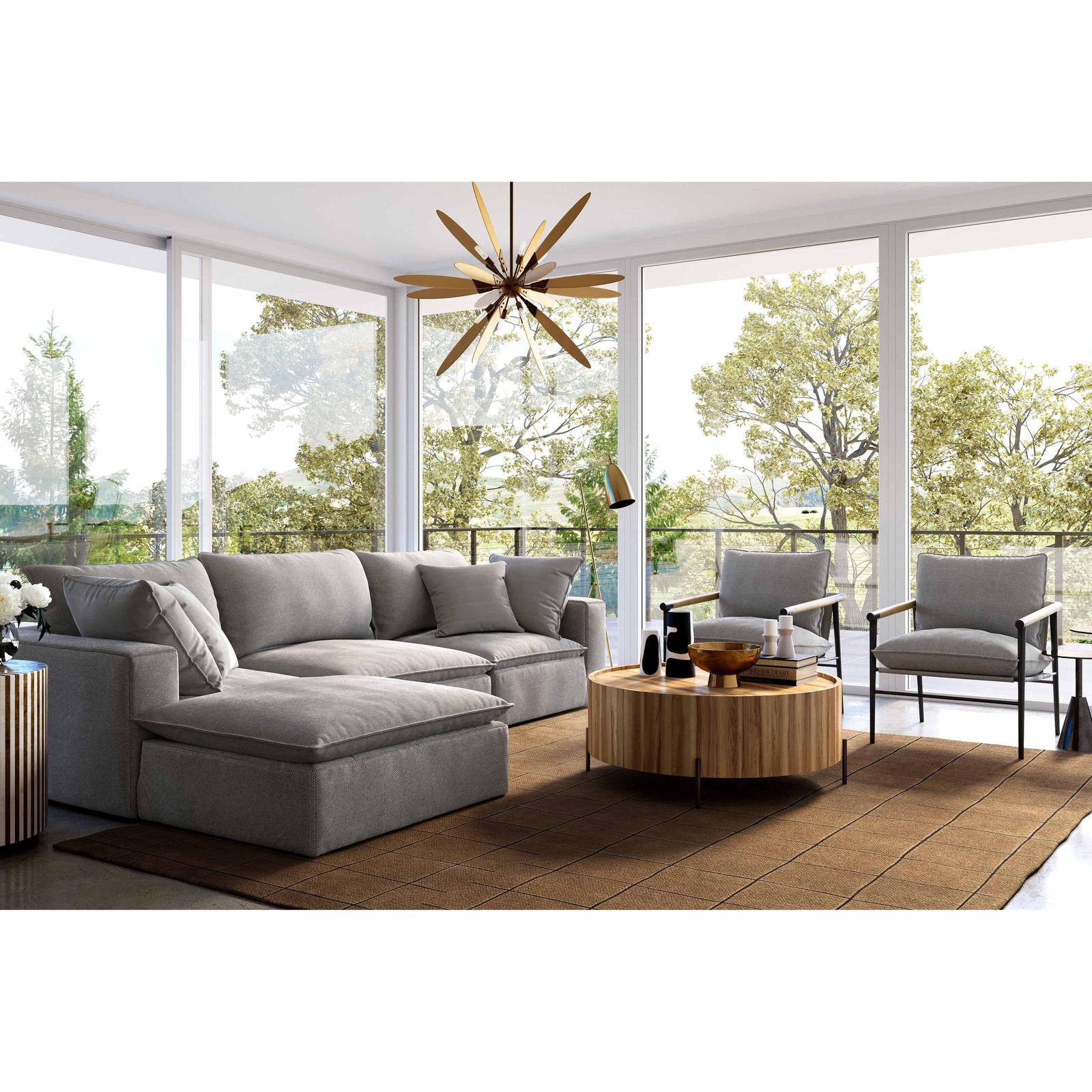 TOV Furniture Cali 4-Piece Performance Fabric Modular Sectional