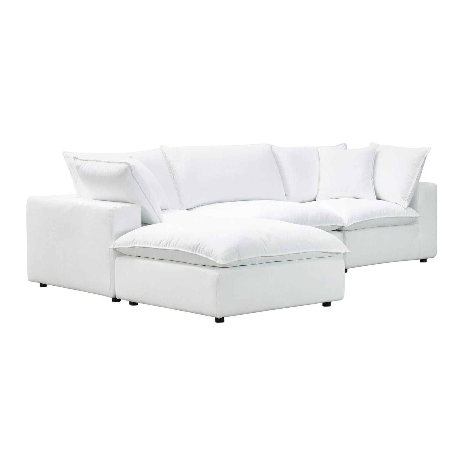 TOV Furniture Cali 4-Piece Performance Fabric Modular Sectional