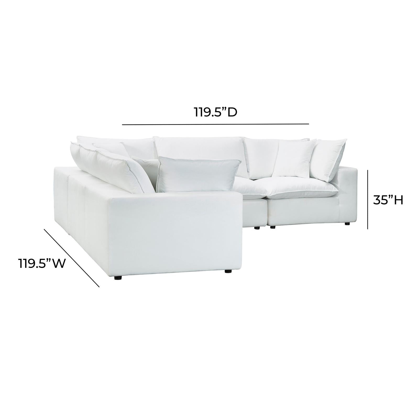 TOV Furniture Cali 5-Piece Performance Fabric Modular L-Sectional
